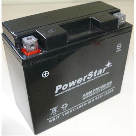 BatteryJack PM12B-BS-130 PowerStar Battery For 02 - 03 Yamaha YZF - R1 YT12B - BS 2002 - 2003 YZFR1